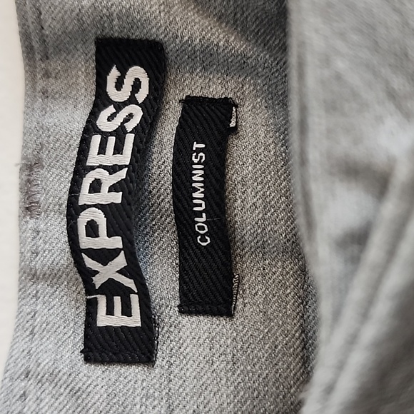 Express Columnist Crop Grey/Wht Trousers - Picture 2 of 2